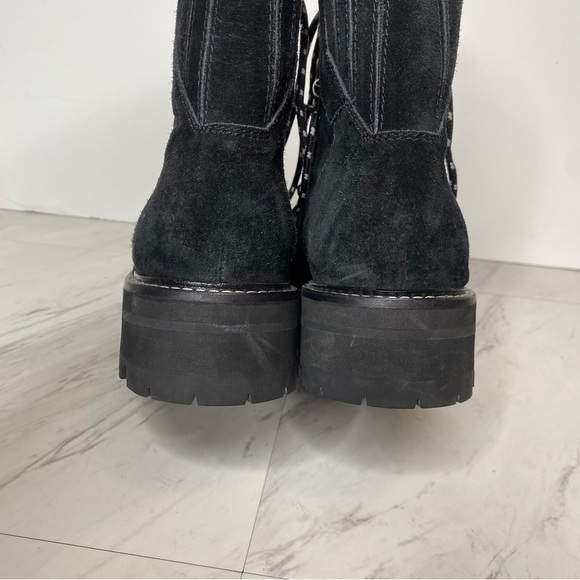 Marc Fisher Izzie Black Suede Lug Sole Boot 9 1/2 M - Picture 4 of 16